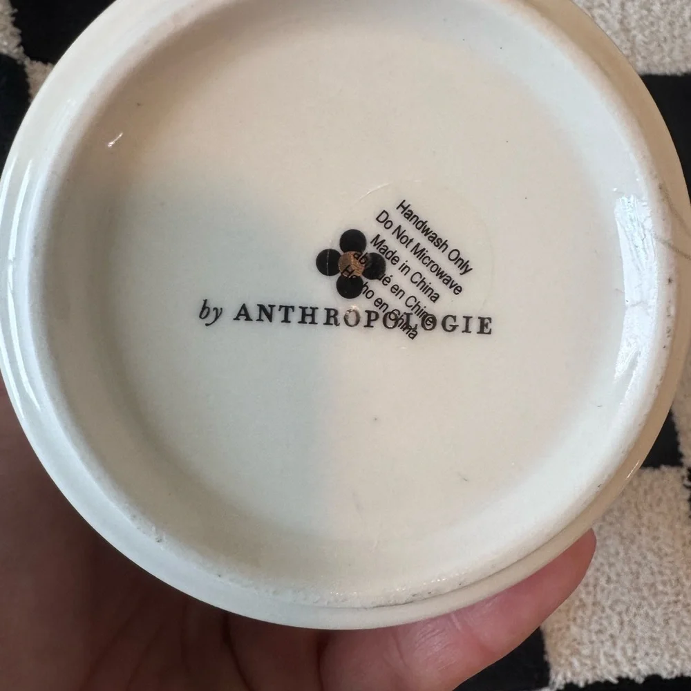 Anthropologie NYC Ceramic Mug in White, Black & Rose Gold - Picture 7 of 9
